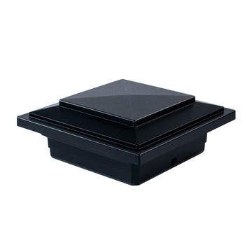 Effuse Lighting Post Cap, shown in black