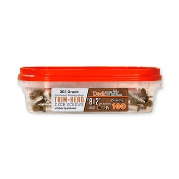 DeckWise Stainless Steel Colormatch Trim Head Deck Screws - #8 x 2"